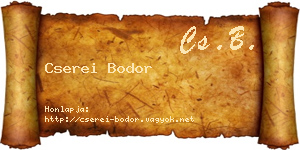 Cserei Bodor névjegykártya
